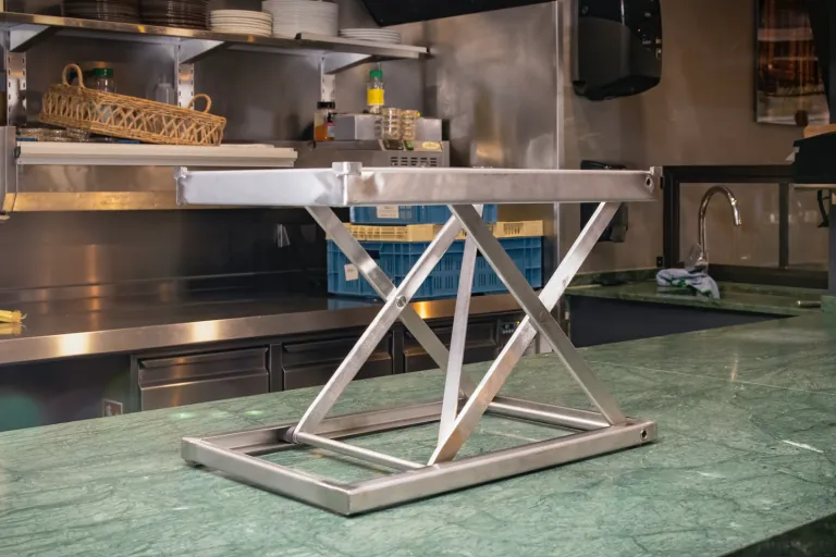 Stainless steel ErgoCutter on a worktop